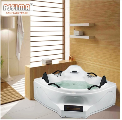 Whirlpool Acrylic Deep Spa Bathtubs For 2 Person Air Jetted Freestanding Tub