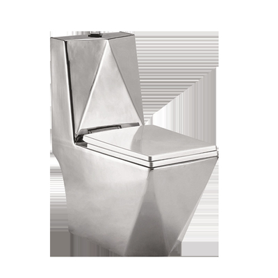 Sanitary Ware Floor Stand Golden Conjoined Toilet Luxury Diamond Dual Flush