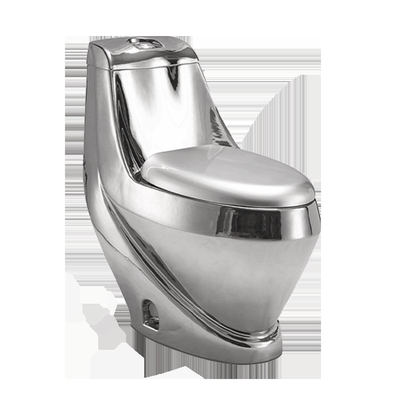 Sanitary Ware Floor Stand Golden Conjoined Toilet Luxury Diamond Dual Flush